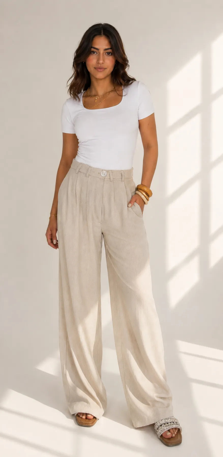 Tailored Linen Trouser